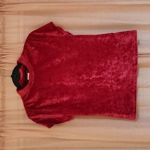 A New Day Pink Velour Short Sleeve Top   - Perfect for Valentine's! 💕 NWT